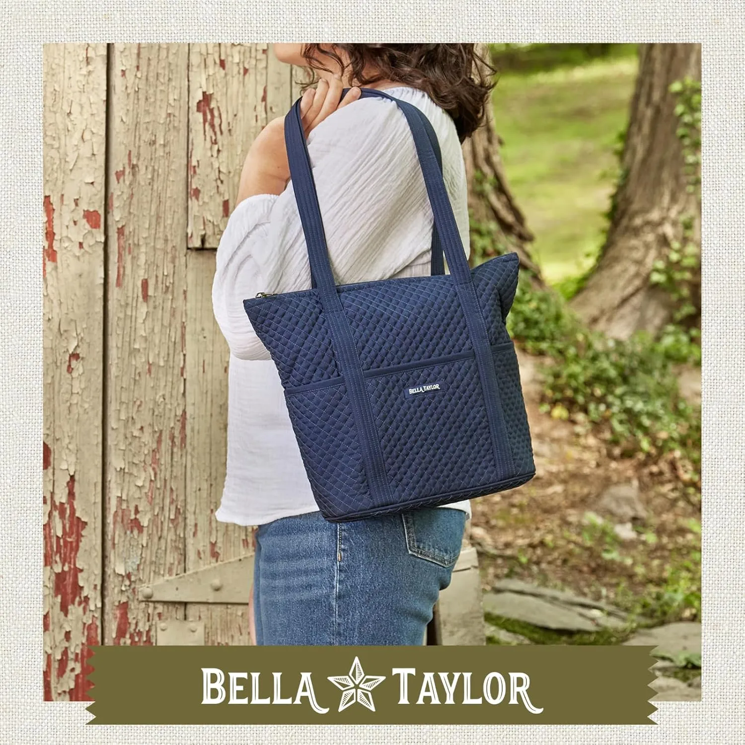 Bella Taylor Stride Tote | Lightweight Quilted Fabric Handbags for Women