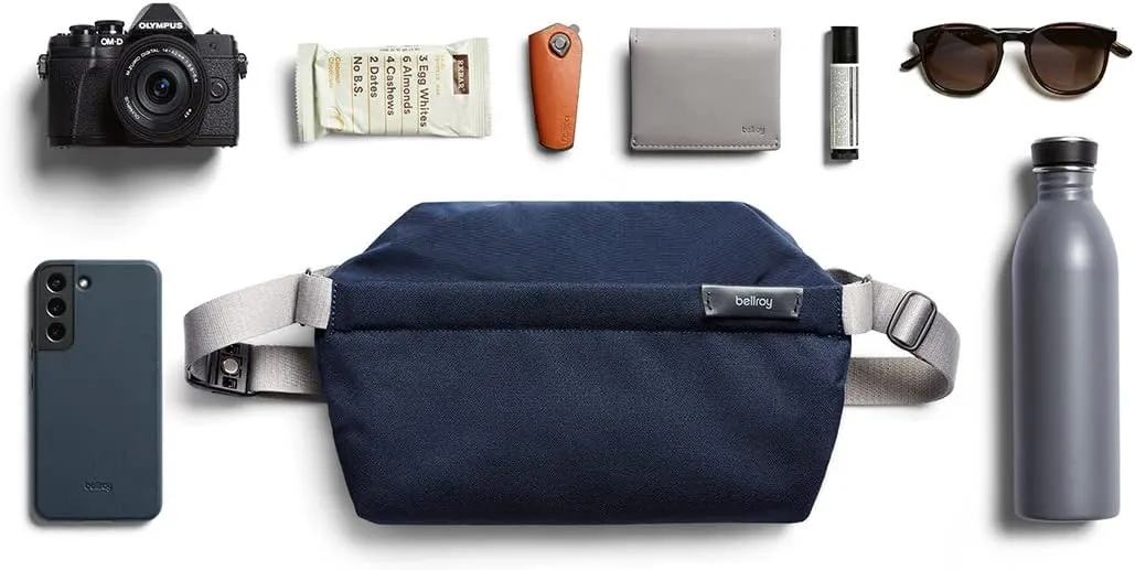 Bellroy Sling Bag, Unisex Compact Crossbody Bag, Water-Resistant Materials - Navy