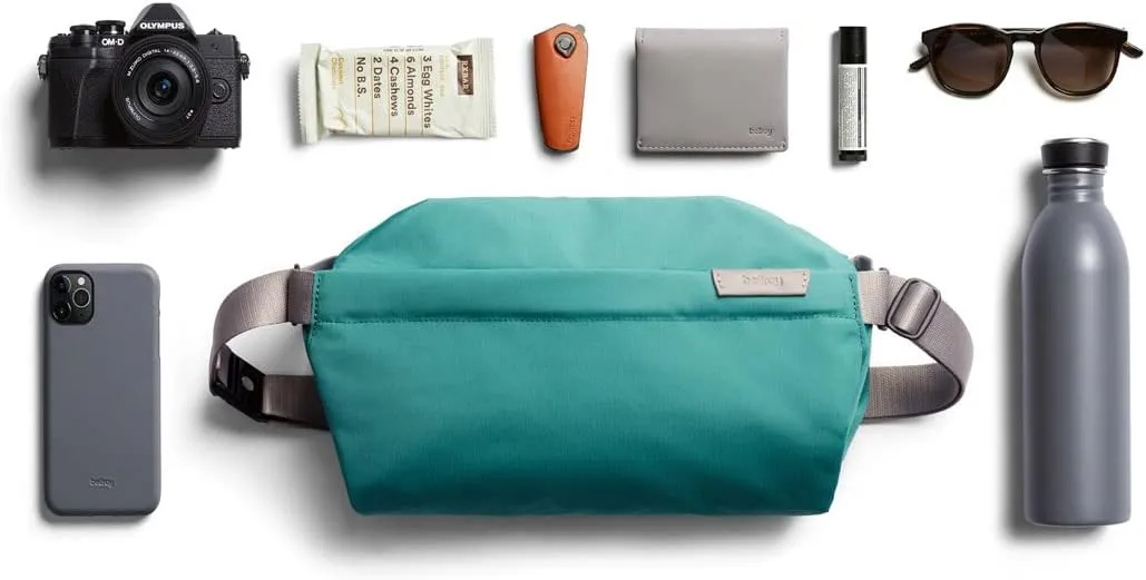 Bellroy Sling Bag, Unisex Compact Crossbody Bag, Water-Resistant Materials - Teal