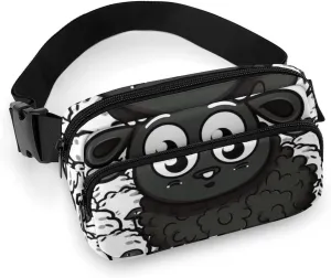 Belt Bag Fanny Pack Waist Bag Cartoon Black White Sheep Crossbody Bags for Women Bum Bag Everywhere Belt Bag