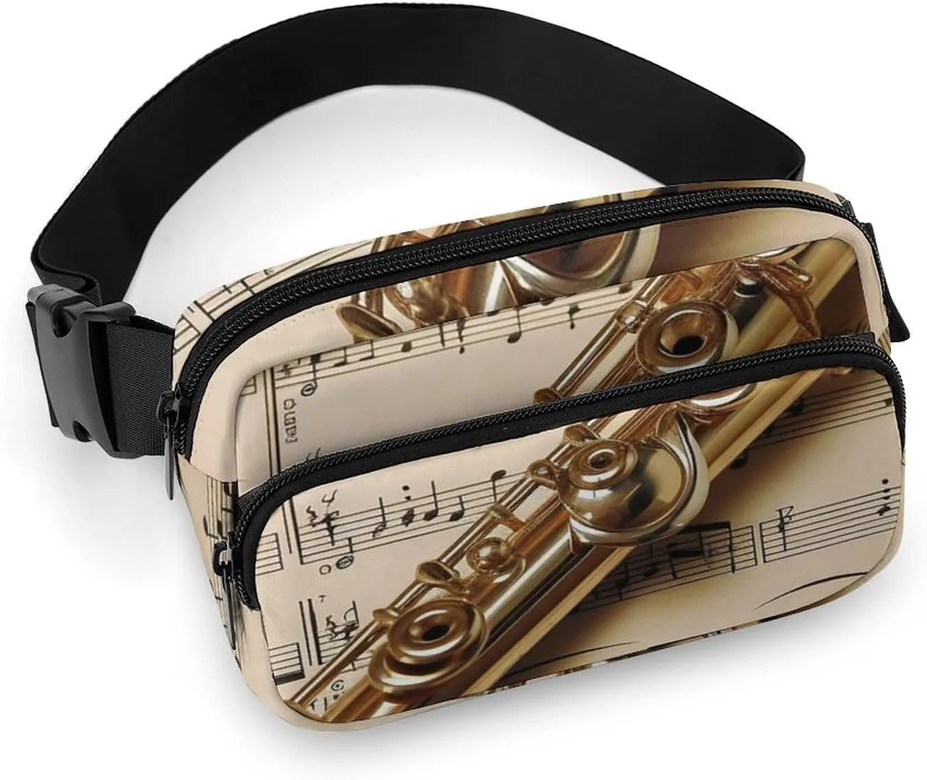 Belt Bag Fanny Pack Waist Bag Flute Music Crossbody Bags for Women Bum Bag Everywhere Belt Bag