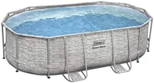 Bestway 16ft x 10ft x 42in Oval Power Steel Above Ground Swimming Pool Set