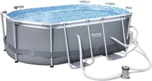 Bestway Power Steel Oval Frame Above Ground Swimming Pool (9'10" x 6'6" x 33")