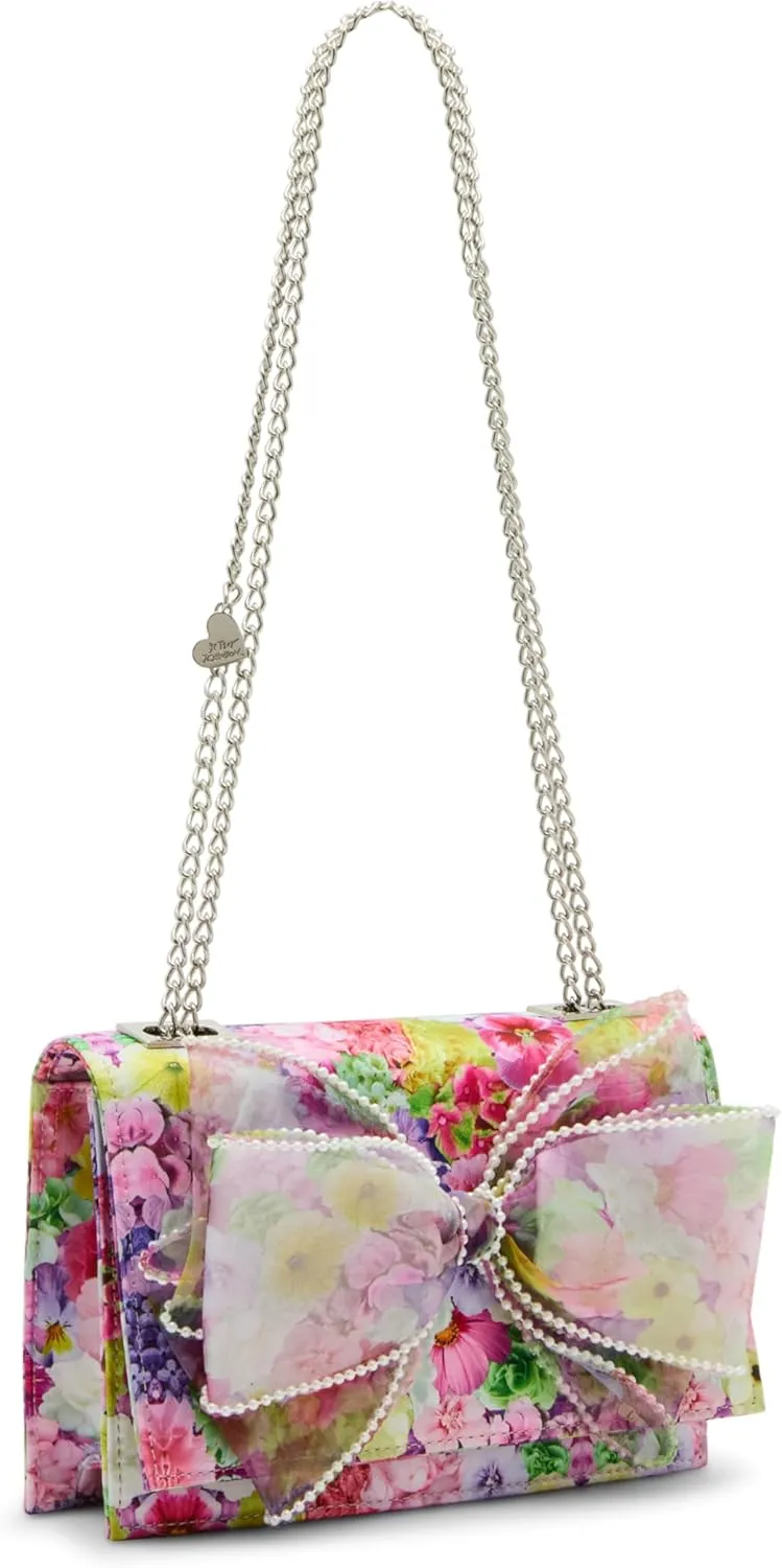Betsey Johnson Pearl Trimmed Bow Bag