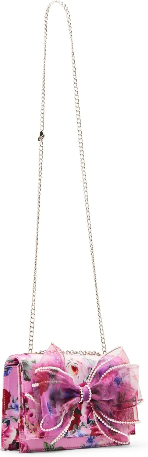 Betsey Johnson Pearl Trimmed Bow Bag