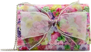 Betsey Johnson Pearl Trimmed Bow Bag