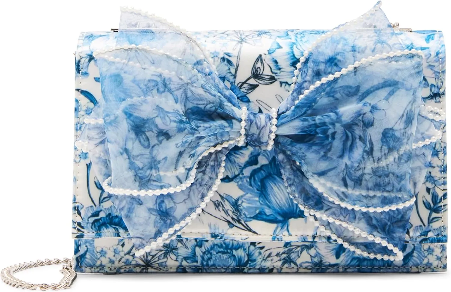 Betsey Johnson Pearl Trimmed Bow Bag