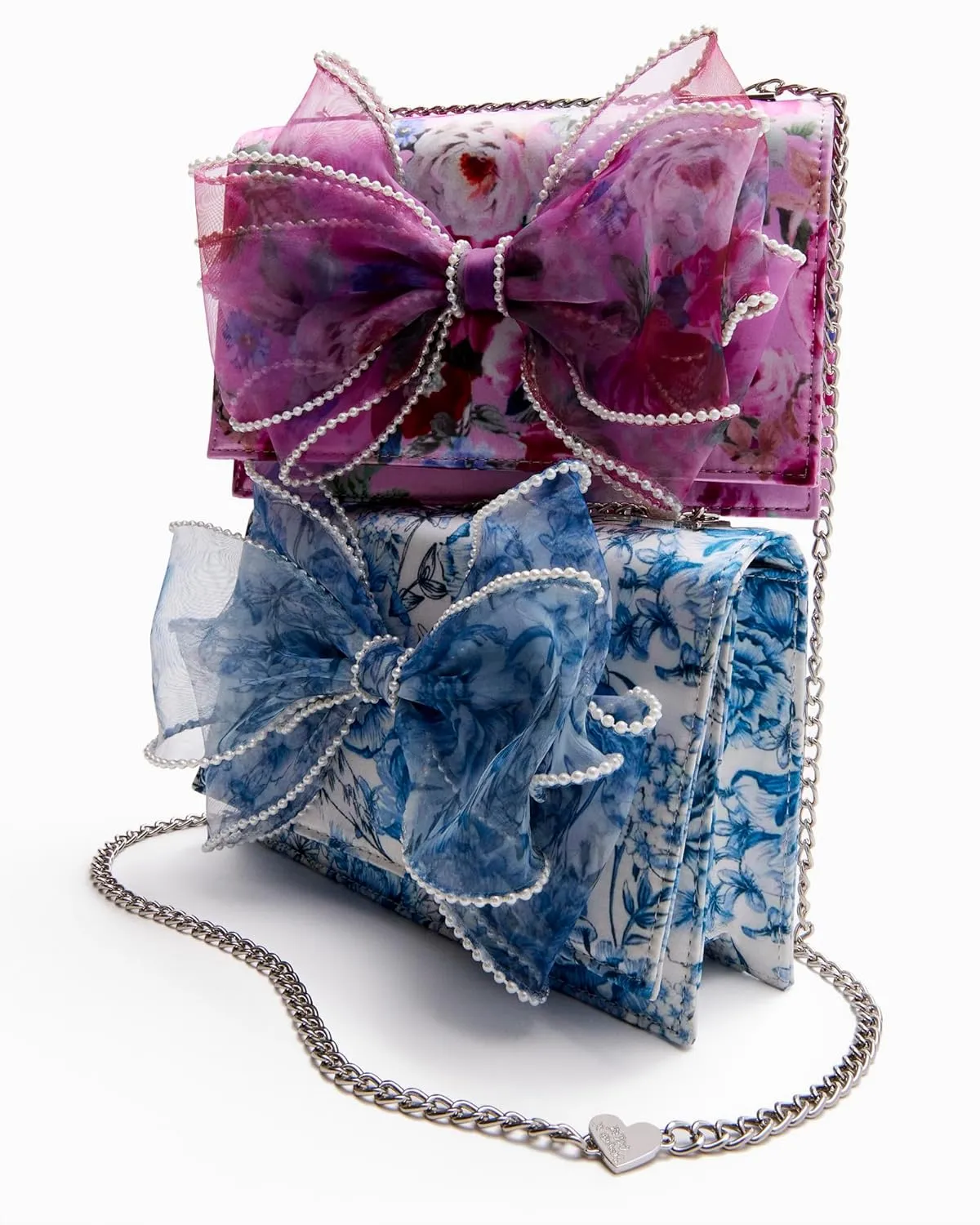 Betsey Johnson Pearl Trimmed Bow Bag