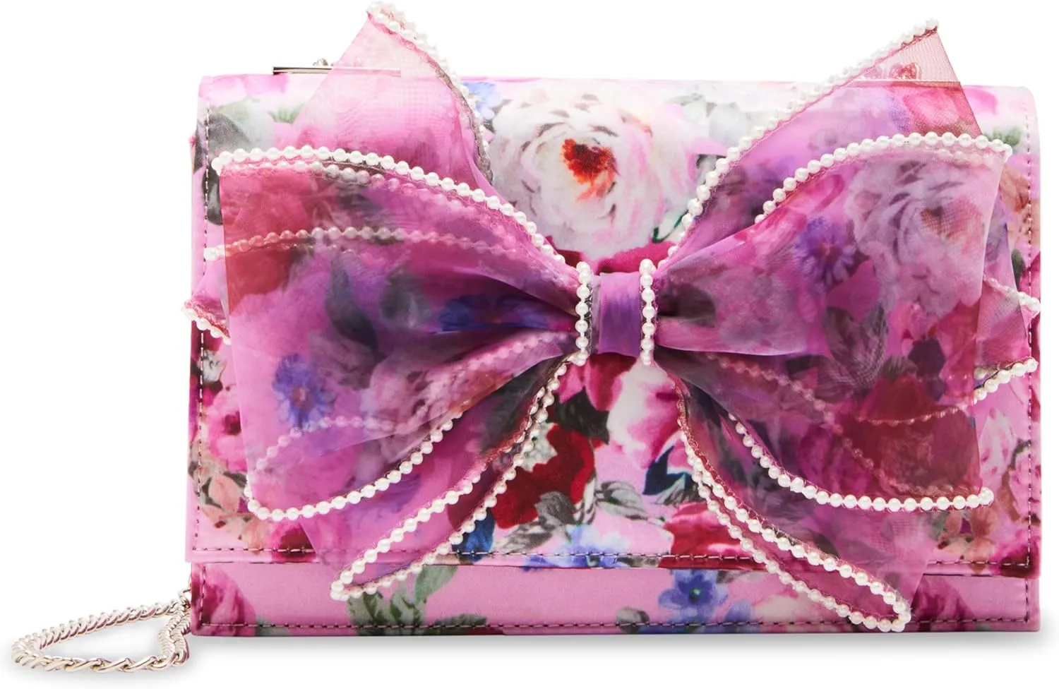 Betsey Johnson Pearl Trimmed Bow Bag