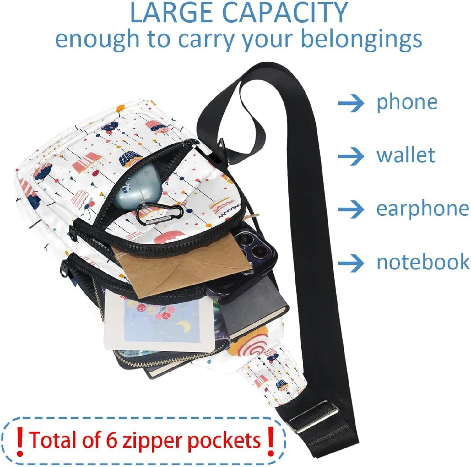 Birthday cream cakes (1) Sling Bag, Crossbody Sling Backpack Travel Hiking Chest Bag Daypack for Purses Shoulder Bag Women Men's