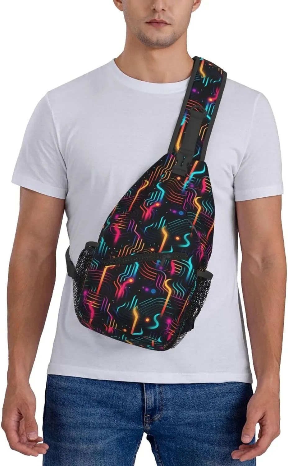 Black History Month Crossbody Bag Adjustable Sling Bag Casual Chest Bags Travel Shoulder Backpack