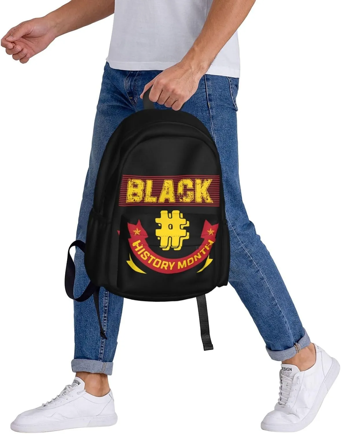 Black History Month Pride Backpack Casual Laptop Backpack Large Capacity Double Shoulder Bag Travel Daypack For Women Men