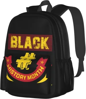 Black History Month Pride Backpack Casual Laptop Backpack Large Capacity Double Shoulder Bag Travel Daypack For Women Men