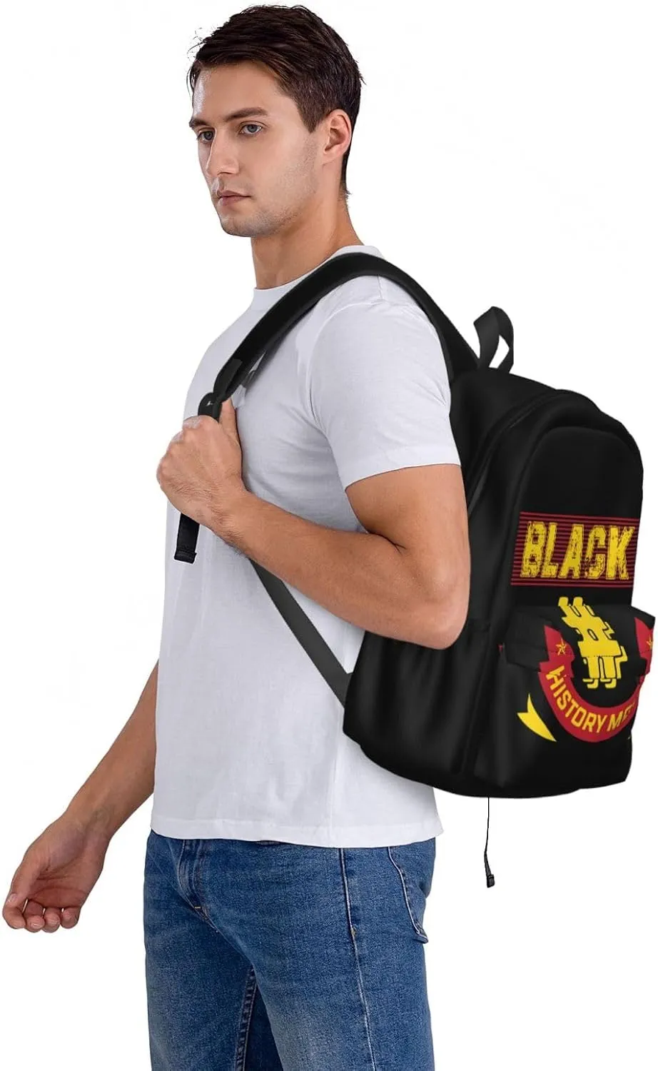 Black History Month Pride Backpack Casual Laptop Backpack Large Capacity Double Shoulder Bag Travel Daypack For Women Men