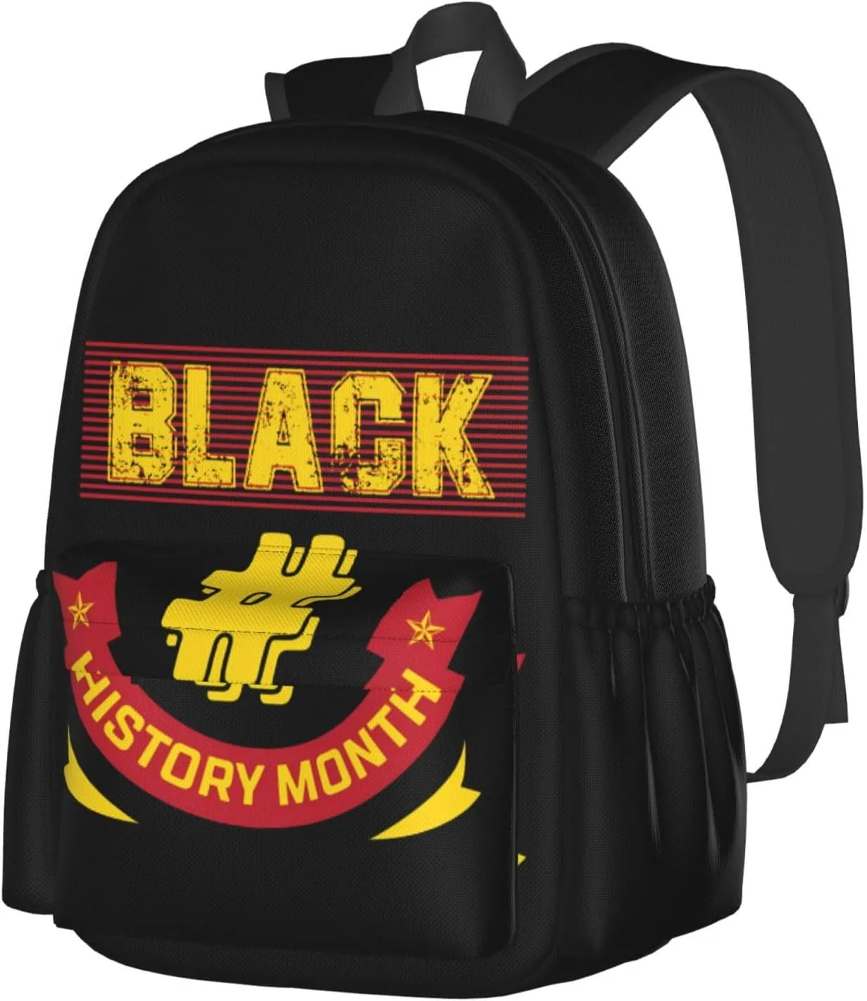 Black History Month Pride Backpack Casual Laptop Backpack Large Capacity Double Shoulder Bag Travel Daypack For Women Men
