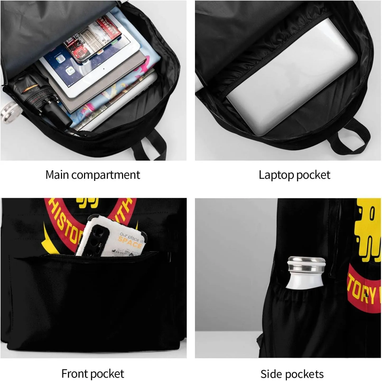 Black History Month Pride Backpack Casual Laptop Backpack Large Capacity Double Shoulder Bag Travel Daypack For Women Men