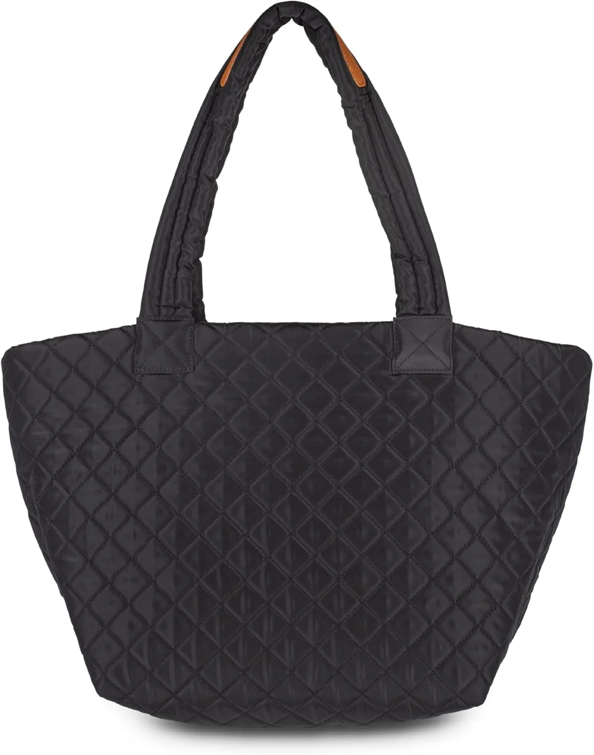 Black Large Quilted Metro Travel Tote
