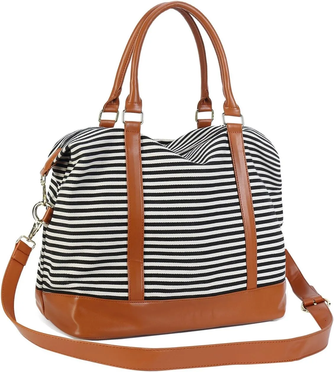 BLUBOON Travel Tote Bags with Zipper Ladies Canvas Bag Weekender Overnight Bag for Women Carry on Duffel Bag Trolley Sleeve