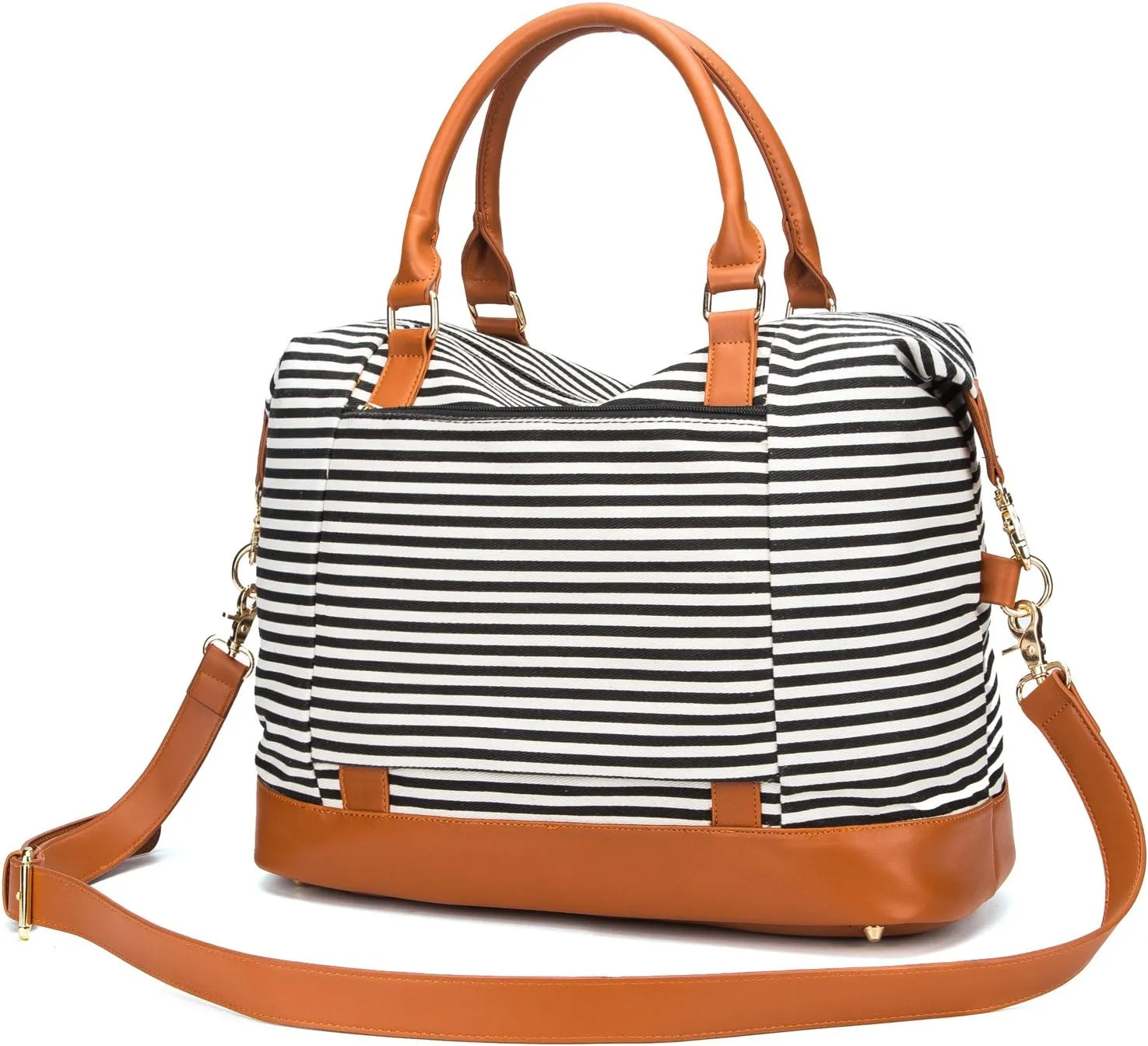 BLUBOON Travel Tote Bags with Zipper Ladies Canvas Bag Weekender Overnight Bag for Women Carry on Duffel Bag Trolley Sleeve