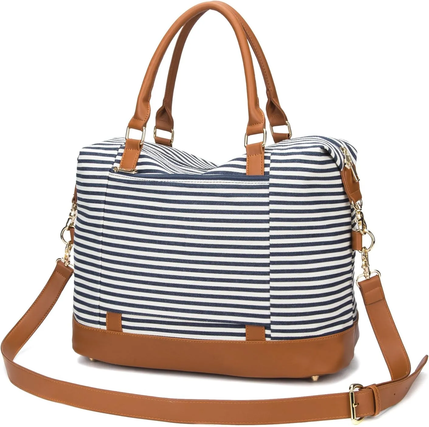 BLUBOON Travel Tote Bags with Zipper Ladies Canvas Bag Weekender Overnight Bag for Women Carry on Duffel Bag Trolley Sleeve