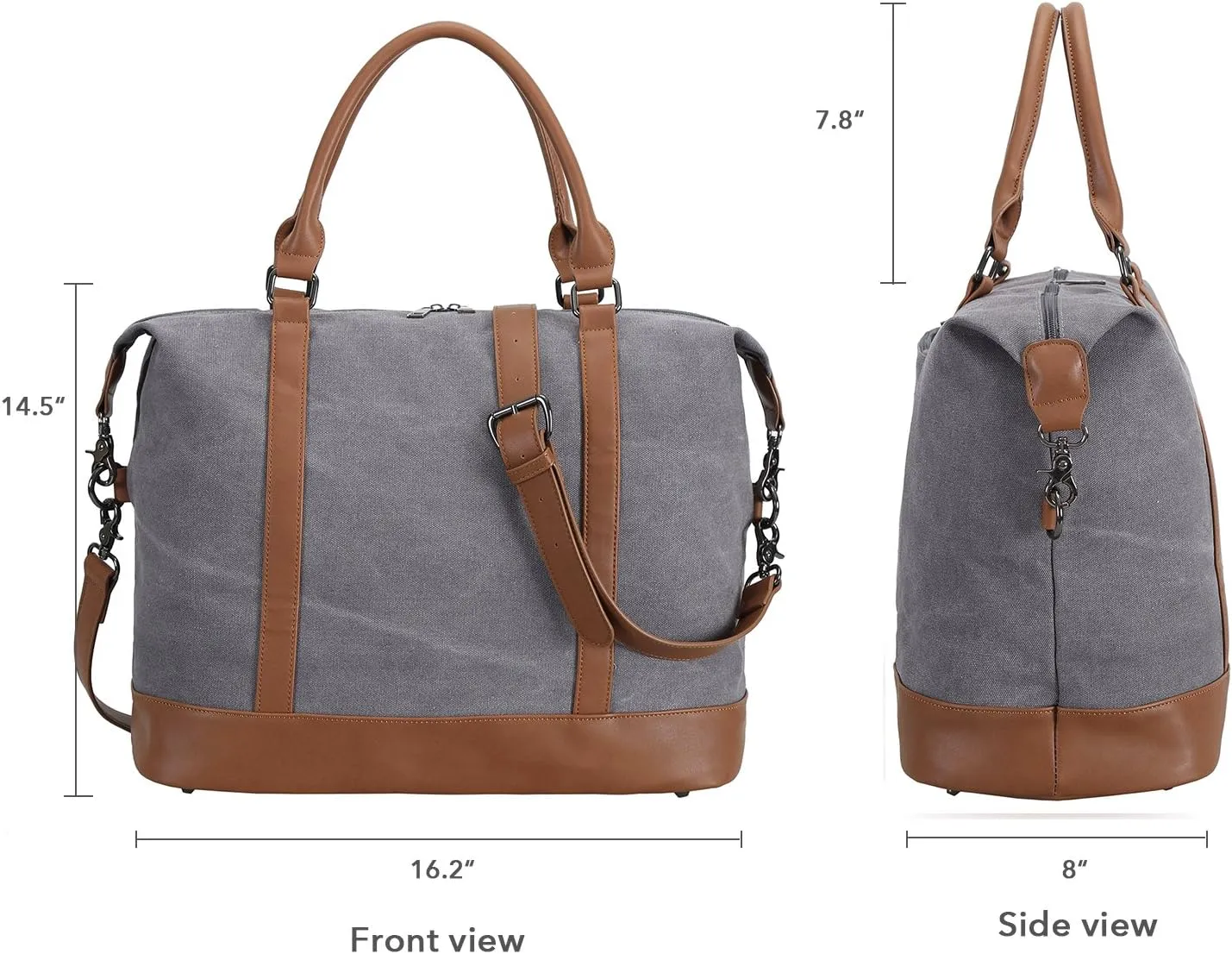BLUBOON Travel Tote Bags with Zipper Ladies Canvas Bag Weekender Overnight Bag for Women Carry on Duffel Bag Trolley Sleeve