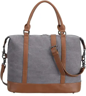 BLUBOON Travel Tote Bags with Zipper Ladies Canvas Bag Weekender Overnight Bag for Women Carry on Duffel Bag Trolley Sleeve
