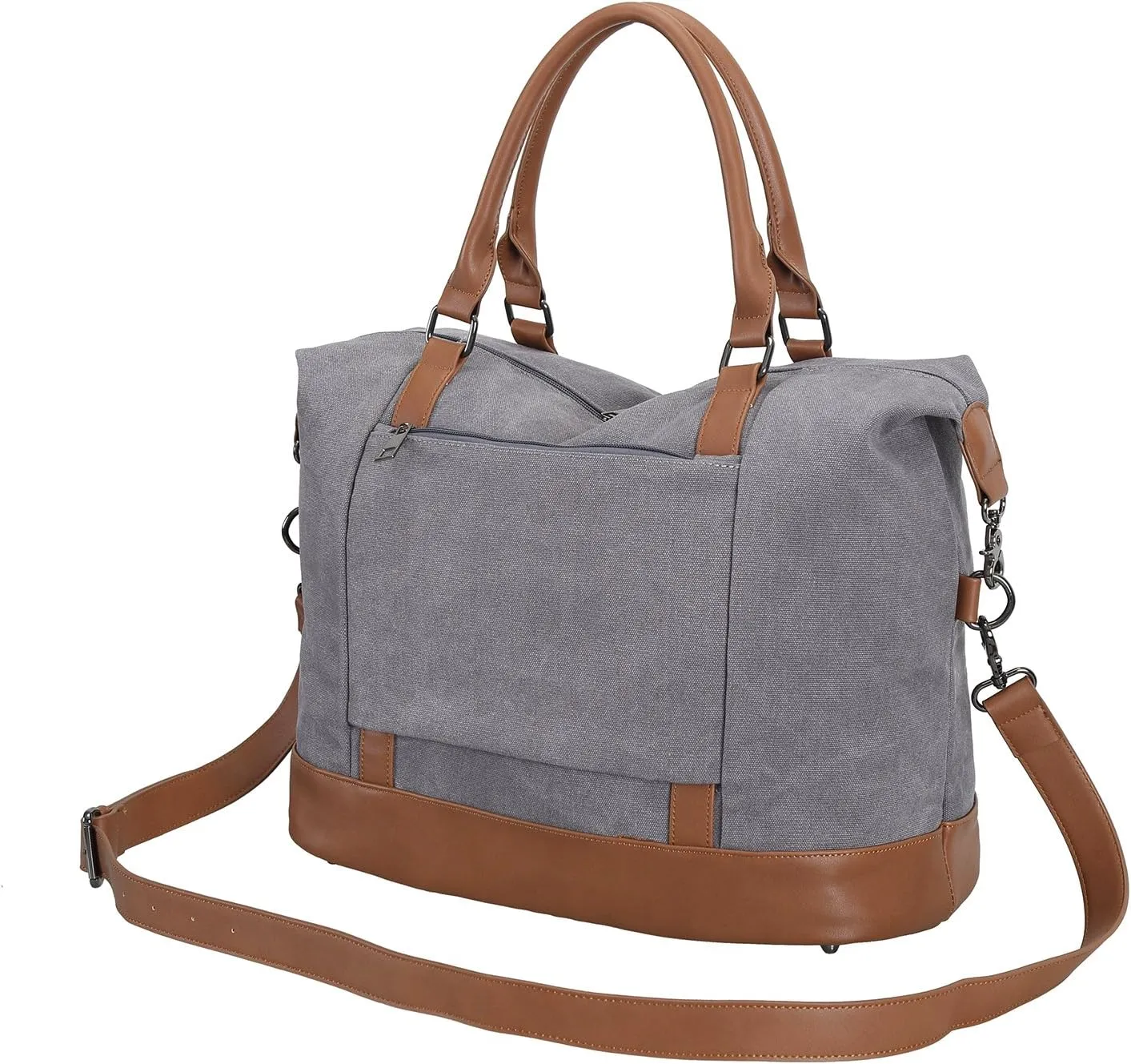BLUBOON Travel Tote Bags with Zipper Ladies Canvas Bag Weekender Overnight Bag for Women Carry on Duffel Bag Trolley Sleeve