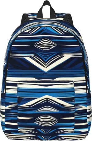 Blue Polynesian Maori Tribal Pattern Canvas Casual Lightweight Duffel Bag, Fashion Duffel Bag, Unisex Travel Backpack