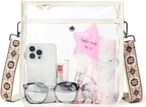 Bluome Clear Bag for Stadium Events 12 x6 x12, Clear Crossbody Purses for Women Concerts Stadium Approved Work Beach