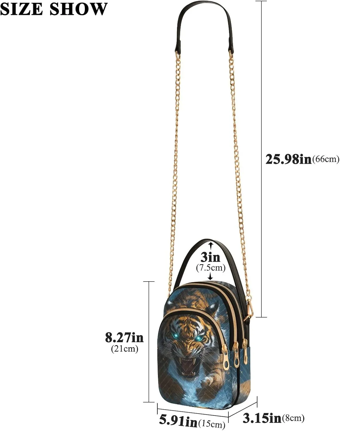 Boho Womens Shoulder Bags Crossbody Chain Strap Crossbody Bag