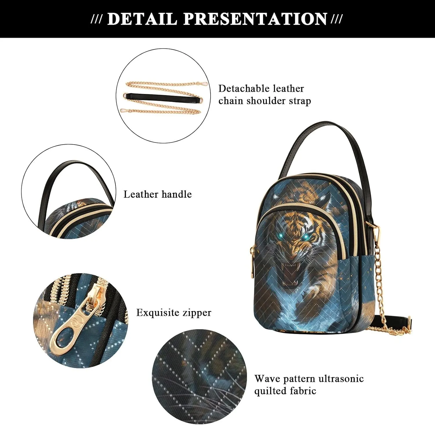 Boho Womens Shoulder Bags Crossbody Chain Strap Crossbody Bag