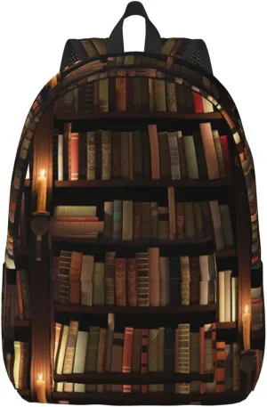 Book Room Library Canvas Casual Lightweight Duffel Bag, Fashion Duffel Bag, Unisex Travel Backpack