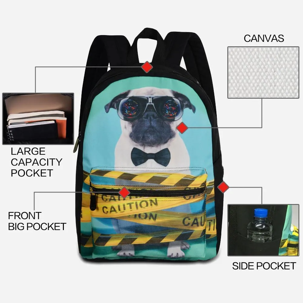 Bookbag School Backpack for Girls Horse Backpacks Elementary 3rd 4th 5th 6th Grade Kids Boys 15.3" Canvas Laptop Bag