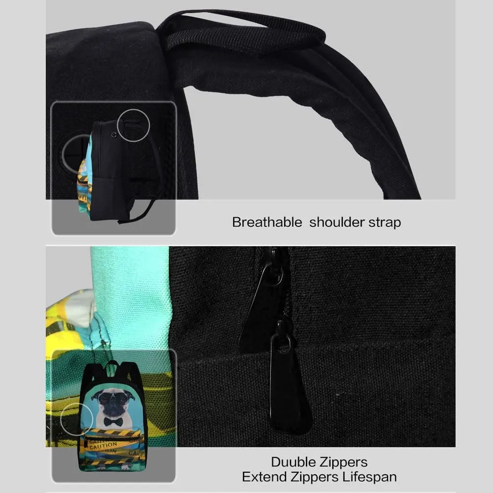 Bookbag School Backpack for Girls Horse Backpacks Elementary 3rd 4th 5th 6th Grade Kids Boys 15.3" Canvas Laptop Bag
