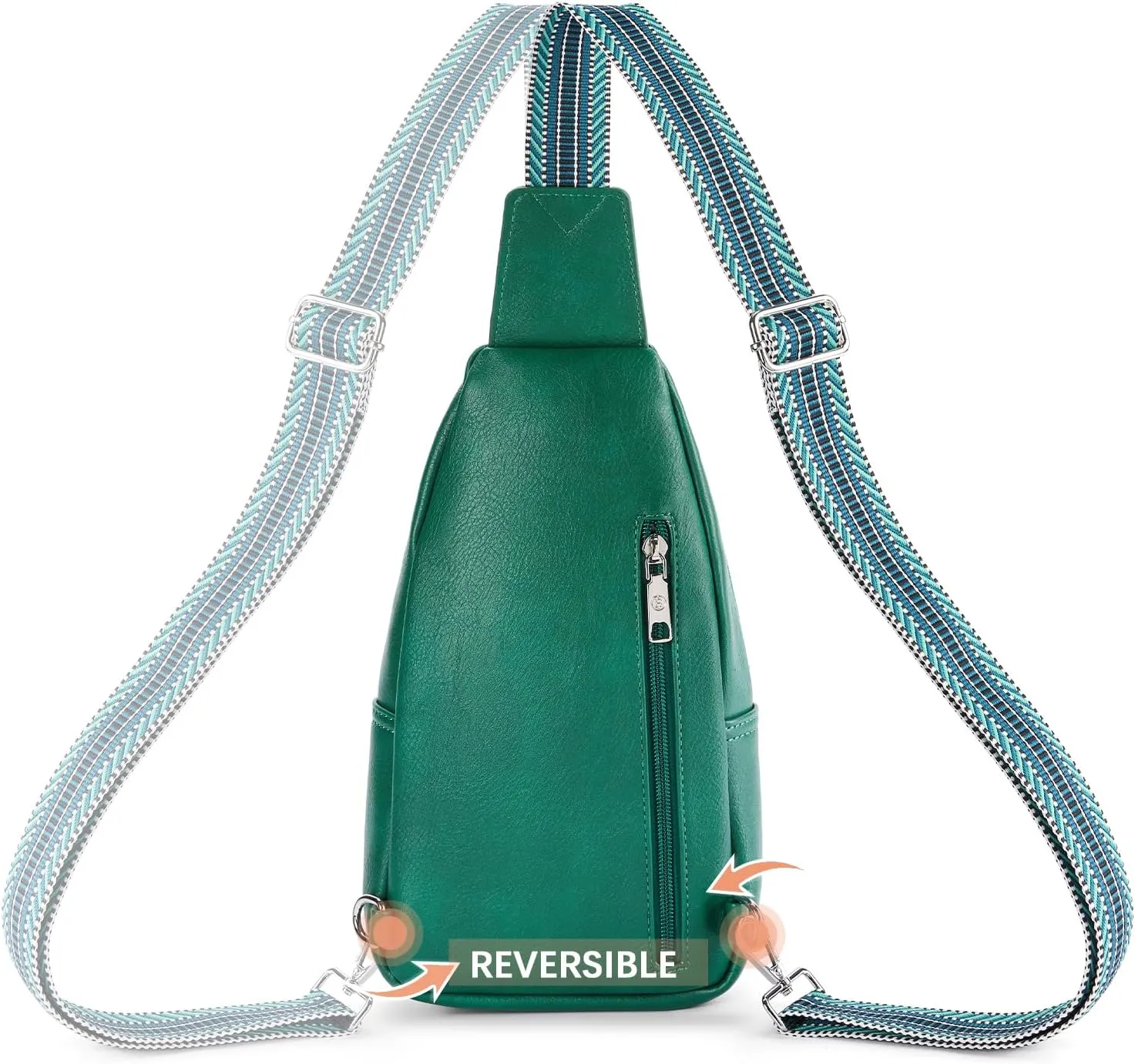 BOSTANTEN Sling Bag for Women Crossbody Purse Crossbody Bag Leather Chest Bag with Adjustable Guitar Strap for Travel