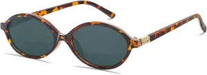 BOTEN Retro Oval Sunglasses for Women Men Small 90s Sun Glasses Trendy Round Shades Cute Designer Sunnies