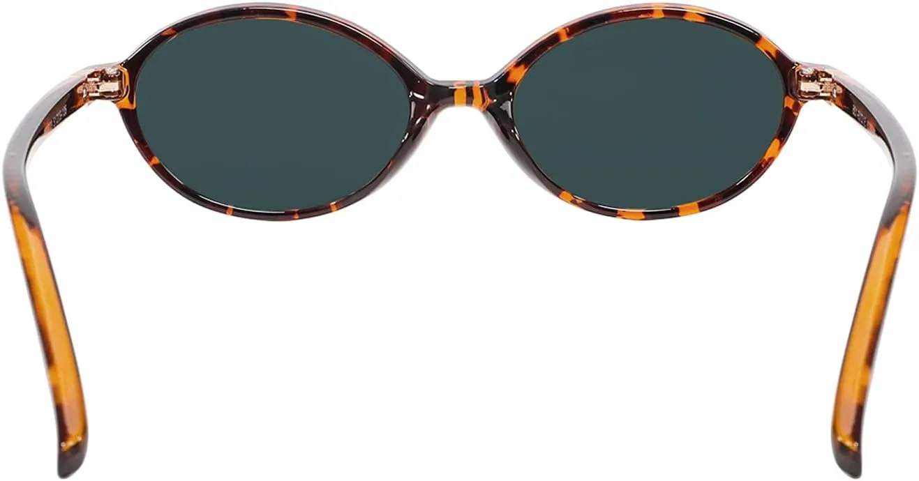 BOTEN Retro Oval Sunglasses for Women Men Small 90s Sun Glasses Trendy Round Shades Cute Designer Sunnies