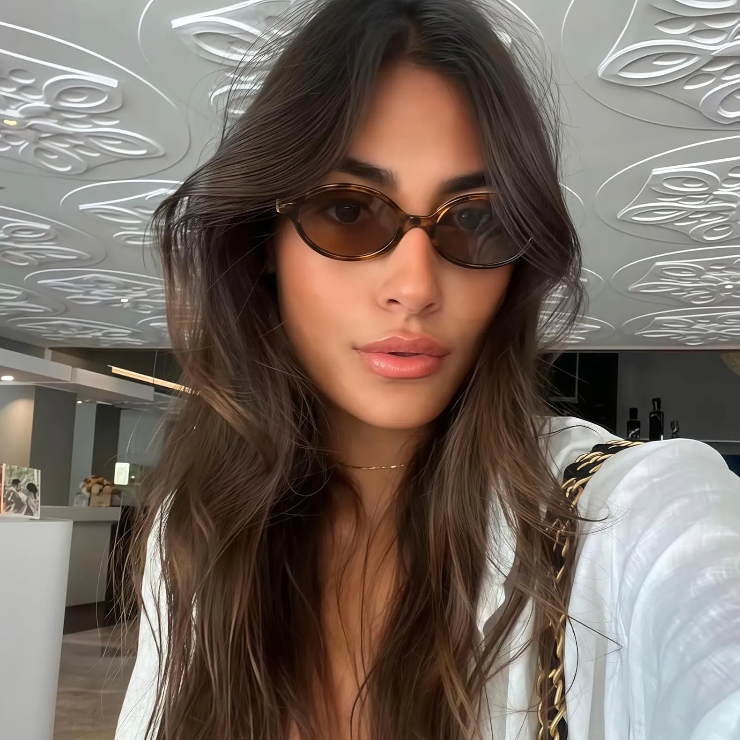 BOTEN Retro Oval Sunglasses for Women Men Small 90s Sun Glasses Trendy Round Shades Cute Designer Sunnies