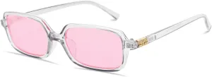 BOTEN Retro Sunglasses for Women Men 90s Small Rectangular Sun Glasses Vintage Cute Narrow Trendy Sunnies