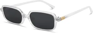 BOTEN Retro Sunglasses for Women Men 90s Small Rectangular Sun Glasses Vintage Cute Narrow Trendy Sunnies