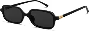 BOTEN Retro Sunglasses for Women Men 90s Small Rectangular Sun Glasses Vintage Cute Narrow Trendy Sunnies
