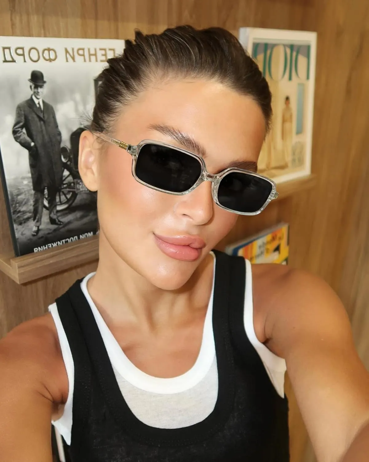 BOTEN Retro Sunglasses for Women Men 90s Small Rectangular Sun Glasses Vintage Cute Narrow Trendy Sunnies