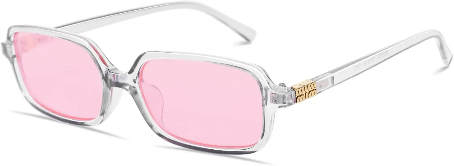 BOTEN Retro Sunglasses for Women Men 90s Small Rectangular Sun Glasses Vintage Cute Narrow Trendy Sunnies