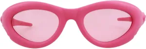 Bottega Veneta Round/Oval Sunglasses Pink Pink Pink Luxury Eyewear Made In Italy Injection Frame Designer Fashion for Everyday Luxury