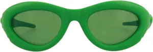 Bottega Veneta Women's Unapologetic Oval Sunglasses, Green, One Size