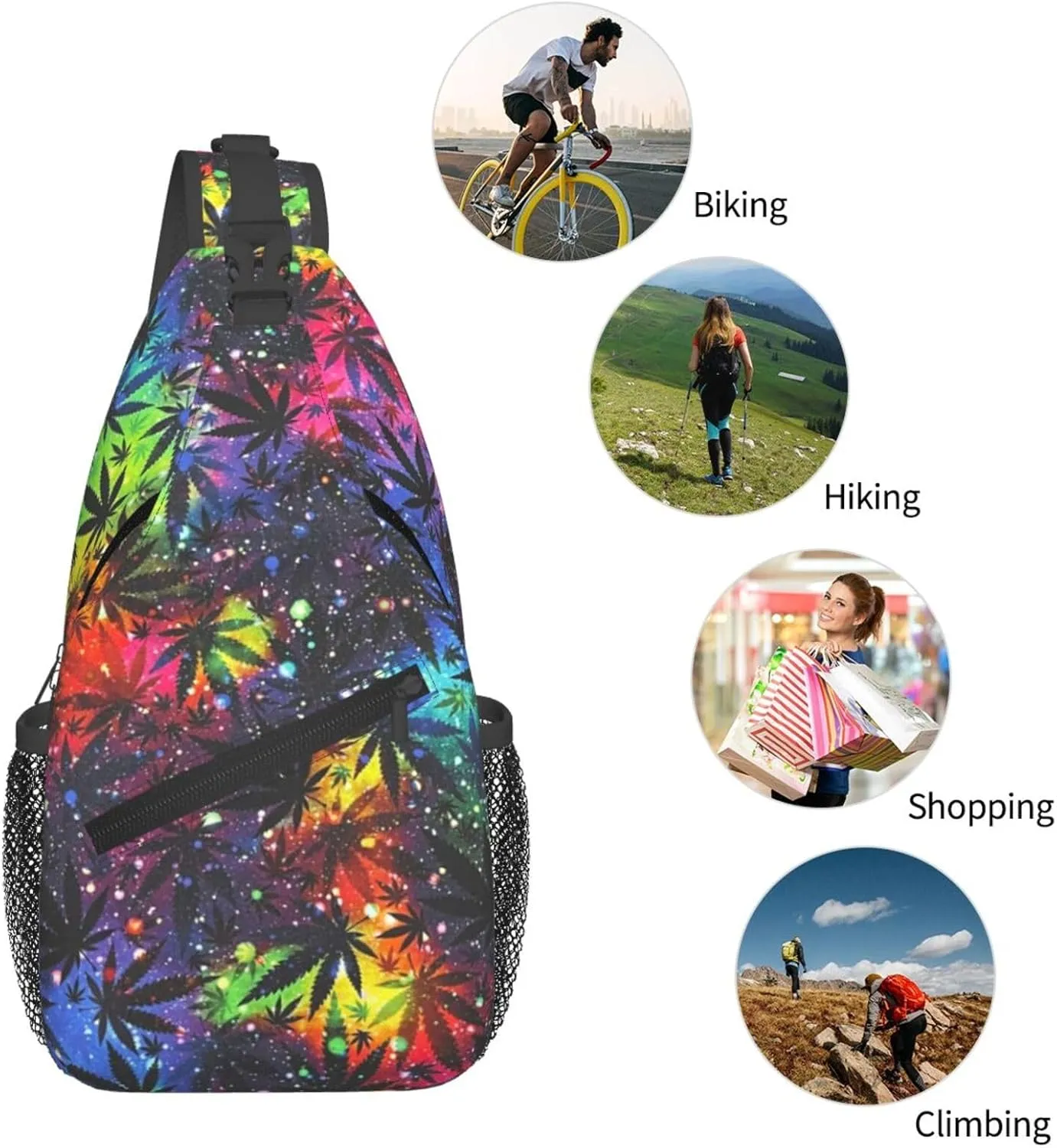 Bow Football Game Day Crossbody Bag Adjustable Sling Bag Casual Chest Bags Travel Shoulder Backpack
