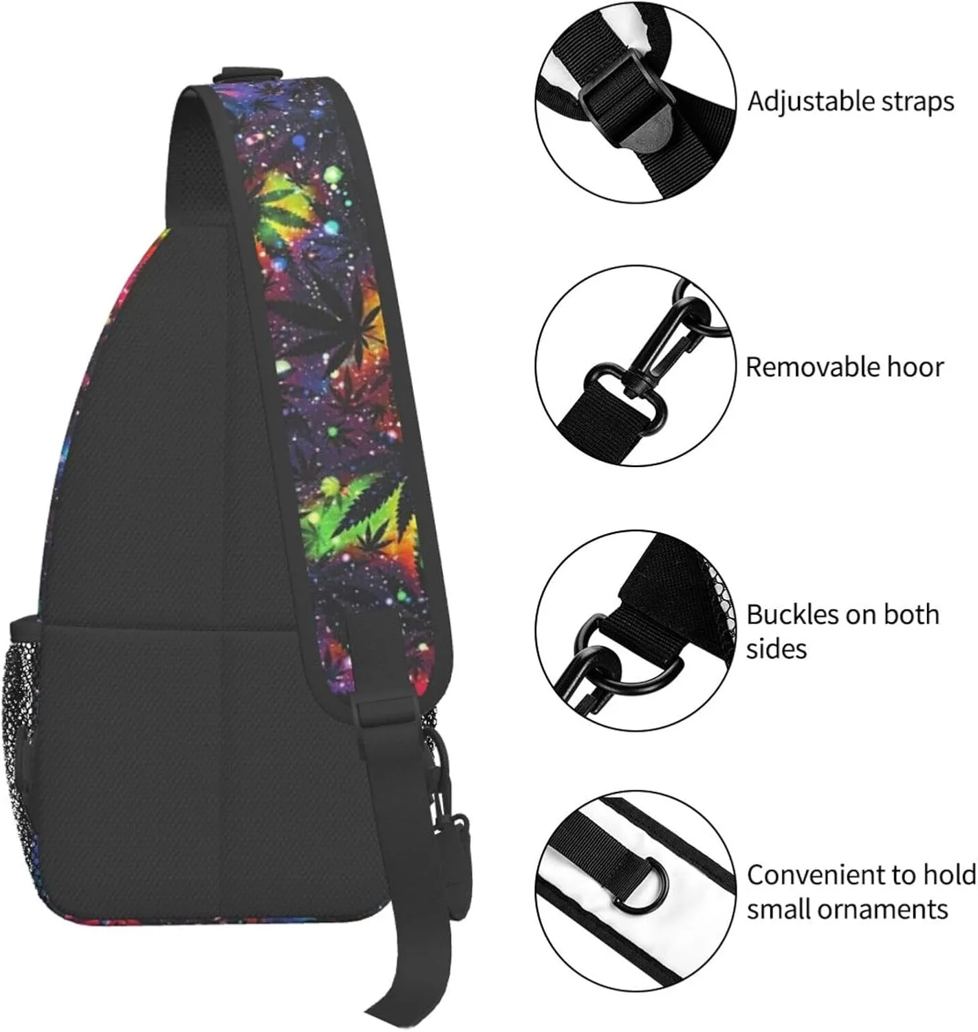 Bow Football Game Day Crossbody Bag Adjustable Sling Bag Casual Chest Bags Travel Shoulder Backpack