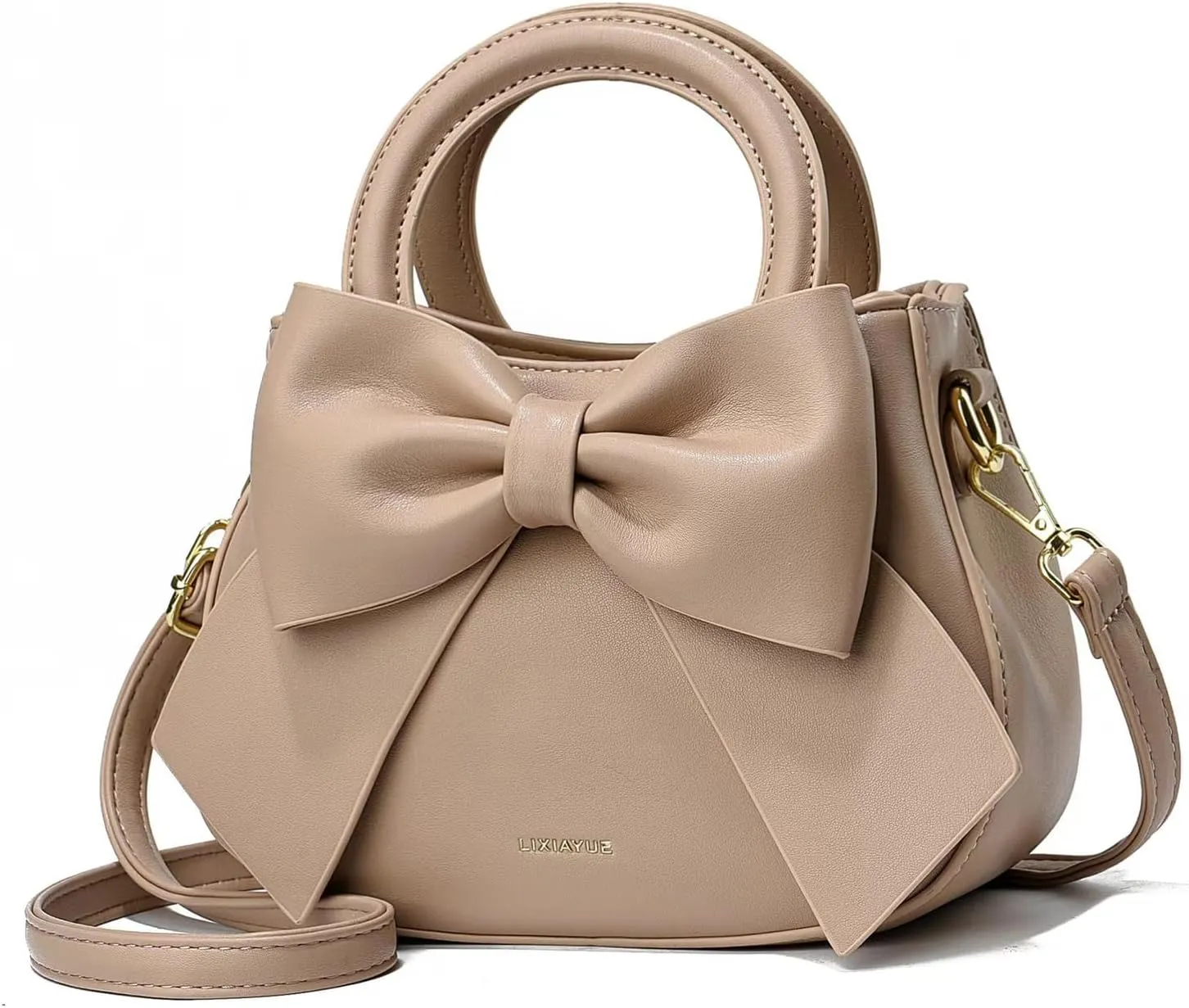 Bow Patent Leather Purse for Women Shoulder Handbag Crossbody Bag Satchel Clutch