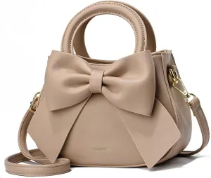 Bow Patent Leather Purse for Women Shoulder Handbag Crossbody Bag Satchel Clutch