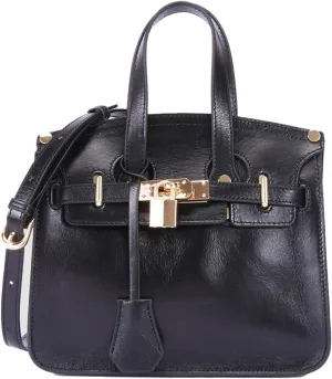 BOYATU Genuine Leather Satchel Purse for Women: Fashion Designer Shoulder Handbag - Top Handle Bag for Travel Work